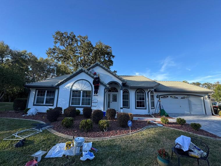 Full exterior repaint with soffit and fascia work
