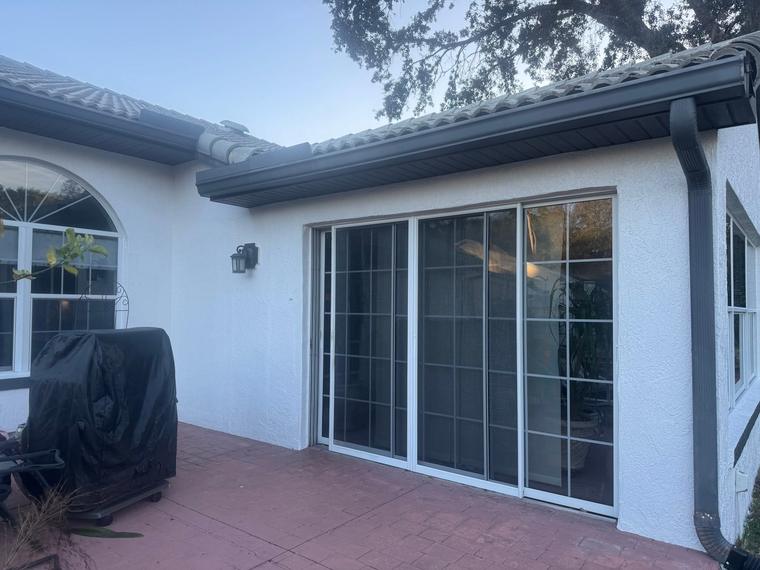 Exterior painting around the lanai and sliders