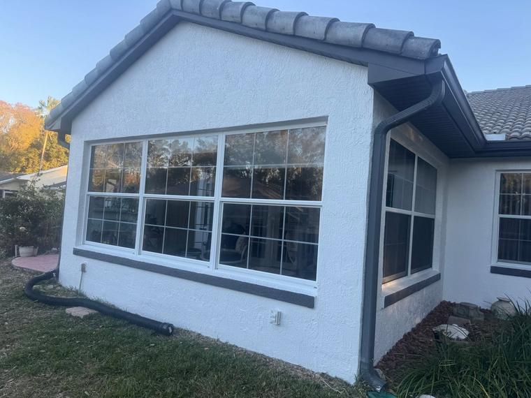 Window trim and exterior surfaces refinished