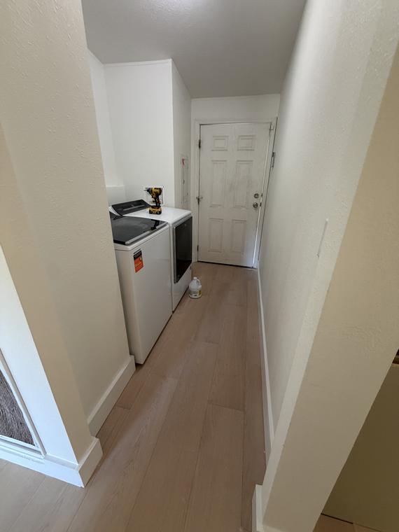 Laundry room off the back entry